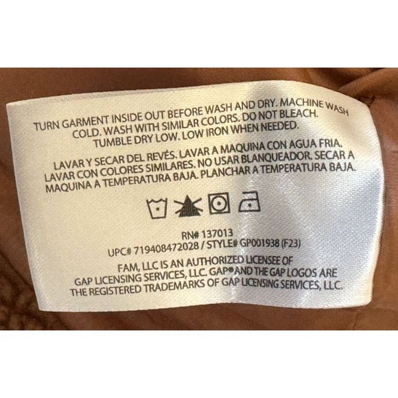 GAP Ladies Sherpa Jacket Brown X Large XL Button Closure Pockets Lined - Picture 8 of 14